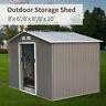 Steel Outdoor Storage Shed Garden Backyard Toolshed House Lawn Waterproof 4 Size