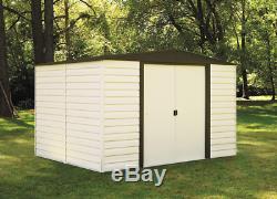 Steel Storage Shed 10 x 8 Ft Garden Cabinet With High Gable Roof For Outdoor New
