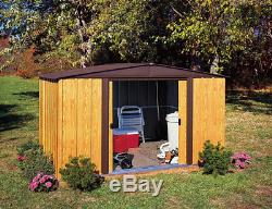 Steel Storage Shed 10' x 8' Gable Roof And 413 Cubic Feet Of Storage For Outdoor