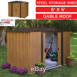 Steel Storage Shed 6' x 5' Gable Roof And 147 Cubic Feet Of Storage For Outdoor