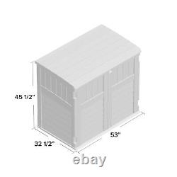 Stoney Resin Outdoor 4 ft. 4 in. W x 2 ft. 8 in. D Plastic Horizontal Storage Sh