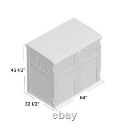 Stoney Resin Outdoor 4 ft. 4 in. W x 2 ft. 8 in. D Plastic Horizontal Storage Sh