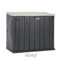 Stora Way Horizontal Outdoor Storage Shed Cabinet for Trash Cans, Gardening T