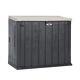 Stora Way Horizontal Outdoor Storage Shed Cabinet For Trash Cans, Gardening T