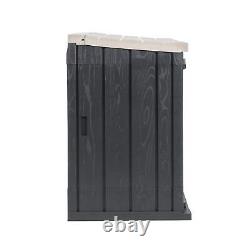 Stora Way Horizontal Outdoor Storage Shed Cabinet for Trash Cans, Gardening T