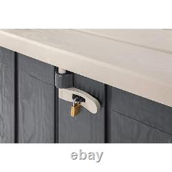 Stora Way Horizontal Outdoor Storage Shed Cabinet for Trash Cans, Gardening T
