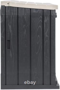 Stora Way Horizontal Outdoor Storage Shed Cabinet for Trash Cans, Gardening Tool