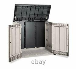 Stora Way Plus XL All-Weather Resin Outdoor Horizontal Storage Shed Cabinet for