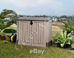 Storage Box Large Garden Patio Shed Pool Yard Plastic Utility Tools Safe Outdoor
