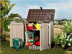 Storage Box Large Garden Patio Shed Pool Yard Plastic Utility Tools Safe Outdoor