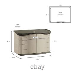 Storage Cabinet Outdoor 2ft. 3in. X 4ft. 6in. Split-Lid Horizontal Resin Storage