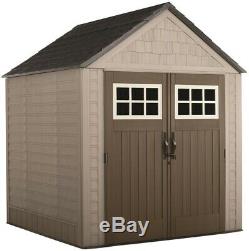 Storage Shed 7 ft. X 7 ft. Lockable Double Door Weather Resistant with Windows