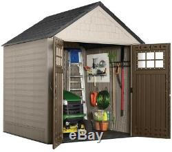 Storage Shed 7 ft. X 7 ft. Lockable Double Door Weather Resistant with Windows