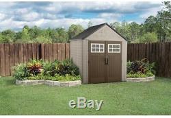 Storage Shed 7 ft. X 7 ft. Lockable Double Door Weather Resistant with Windows