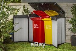 Storage Shed Deck Box Outdoor Waterproof Large Plastic Container Floor Easy Open