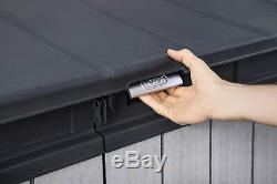 Storage Shed Deck Box Outdoor Waterproof Patio Large Plastic Container Keter New