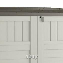 Storage Shed Horizontal Resin Outdoor Floor Garden Tools 53 X 31.5 X 45.5 Inch