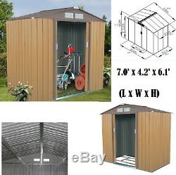Storage Shed Outdoor Garden Storage Building Tool House Sliding Door Floor Frame