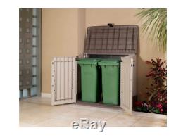 Storage Shed Outdoor Resin Gallon Container Deck Patio Garden Garage Tool Box