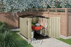 Storage Shed Outdoor Storage for Backyard Tools Accessories Resin Box Cabinet