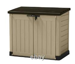 Store-It-Out MAX Outdoor Resin Horizontal Storage Shed Patio Garden Lockable NEW
