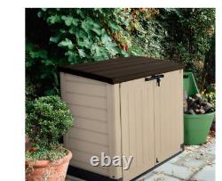 Store-It-Out MAX Outdoor Resin Horizontal Storage Shed Patio Garden Lockable NEW