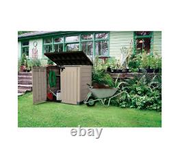 Store-It-Out MAX Outdoor Resin Horizontal Storage Shed Patio Garden Lockable NEW