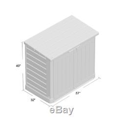 Store-It-Out Max 5 ft. W x 3 ft. D Plastic Horizontal Garbage Shed. 38.97 cu ft