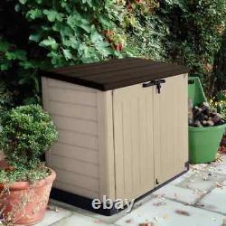 Store-It-Out Max 5 x 3 FT Horizontal Storage Bin Shed with Lockable Weat