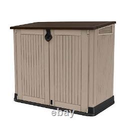 Store-It-Out Midi Horizontal Durable Resin Outdoor Storage Shed with Heav
