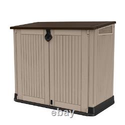 Store-It-Out Midi Horizontal Durable Resin Outdoor Storage Shed with Heav