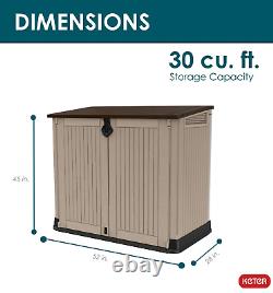Store-It-Out Midi Horizontal Durable Resin Outdoor Storage Shed with Heav