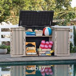 Store-It-Out Midi Horizontal Durable Resin Outdoor Storage Shed with Heav