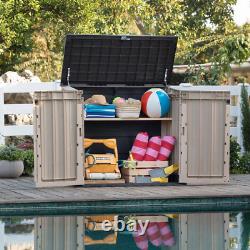 Store-It-Out Midi Horizontal Durable Resin Outdoor Storage Shed with Heav