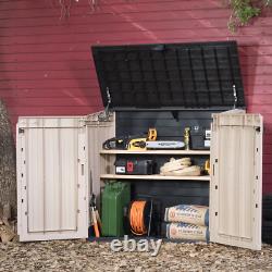 Store-It-Out Midi Horizontal Durable Resin Outdoor Storage Shed with Heav