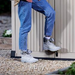 Store-It-Out Midi Horizontal Durable Resin Outdoor Storage Shed with Heav