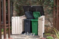 Store-It-Out Midi Horizontal Durable Resin Outdoor Storage Shed with Heav