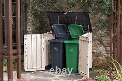 Store-It-Out Midi Horizontal Durable Resin Outdoor Storage Shed with Heav