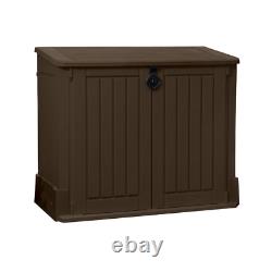 Store-It-Out Woodland Outdoor Horizontal Plastic Storage Shed Weather Resistant