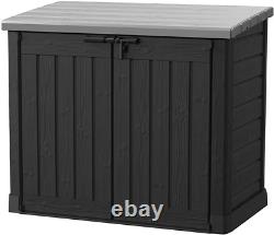Store-It-Out XL Outdoor Resin Horizontal Storage Shed, Black