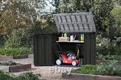 Store-It-Out XL Outdoor Resin Horizontal Storage Shed, Black