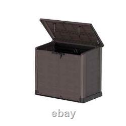 Store-away 317 Gal. Brown Resin Horizontal Storage Shed, Flat Lid