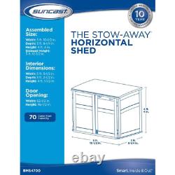 Stow-Away 3 Ft. 8 In. X 5 Ft. 11 In. Resin Horizontal Storage Shed