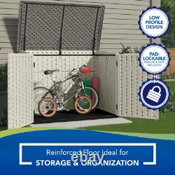Stow Away 3 ft. 8 in. X 5 ft. 11 in Resin Horizontal Storage Shed Large Capacity