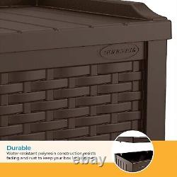 Suncast 22 Gallon Small Resin Storage Seat, Shed ft Outdoor Horizontal Vertical