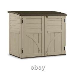 Suncast 2.7 X 4.41 Ft. Resin Horizontal Storage Shed Sand Brown Durable Resin