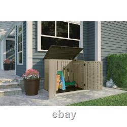 Suncast 2.7 X 4.41 Ft. Resin Horizontal Storage Shed Sand Brown Low Maintenance