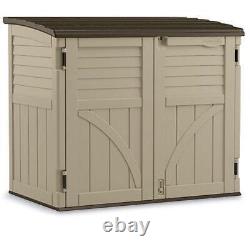 Suncast 2.7 x 4.41 ft. Resin Horizontal Storage Shed, Sand Brown