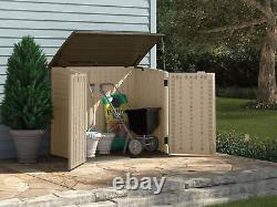 Suncast 2.7 x 4.41 ft. Resin Horizontal Storage Shed, Sand Brown