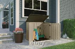 Suncast 2.7 x 4.41 ft. Resin Horizontal Storage Shed, Sand Brown